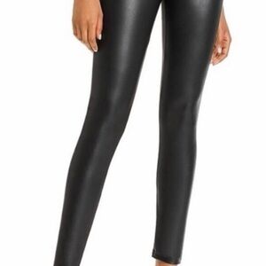 Women's Pleather Black Leggings